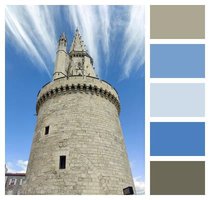 Sky Tower Fortification Lantern Tower The Rochelle Charente Maritime Wall Nature Image